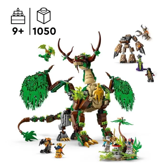 Lego NINJAGO 71859 Dragon de Vie - Jouet de Construction avec 8 Minifigurines - Dès 8 ans