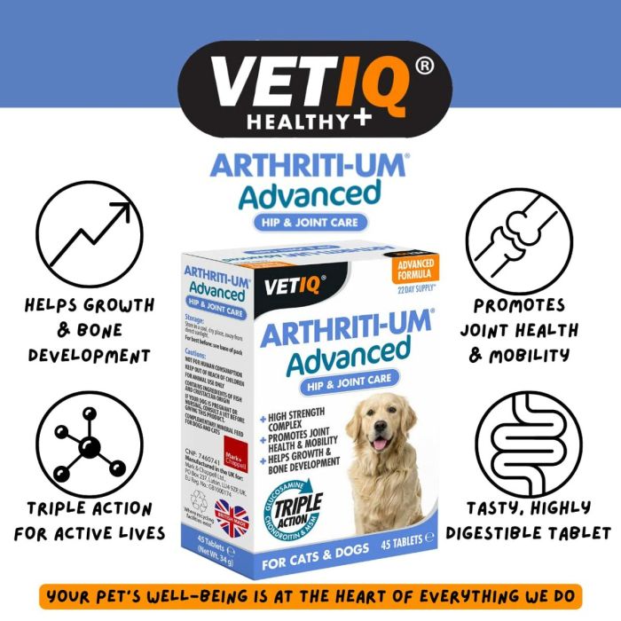 Complément et vitamines Mark & Chappell VETIQ ARTHRITI-UM ADVANCED 5