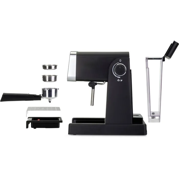 Machine à Café Expresso Livoo DOD218N - 1100 W - Pression 20 Bars - Fonction Vapeur - Réservoir 1.5 L Amovible - Design Noir Machine à Café Expresso Livoo DOD218N - 1100 W - Pression 20 Bars - Fonction Vapeur - Réservoir 1.5 L Amovible - Design Noir