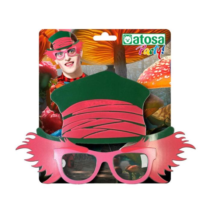 Gafas Sombrerero Loco Divertido - Lunettes déguisement chapeau fou avec motif intégré pour carnaval et fêtes fantastiques