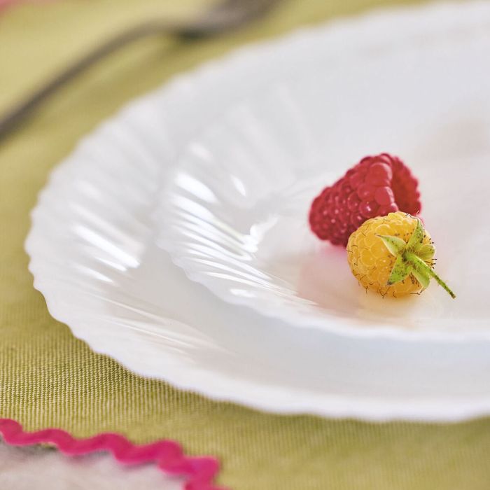 Assiettes Luminarc Feston Blanc verre 18 Pièces 2 Assiettes Luminarc Feston Blanc verre 18 Pièces 2