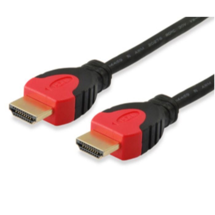 EQUIP Câble HDMI 2.0 119343, Standard A-A, 3m, 4K 60Hz, HDR, Compatible Ethernet et ARC, Noir Rouge