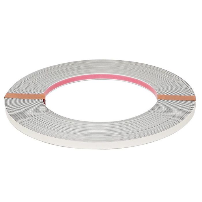 Perfil Adhesivo Alu - Tape 0,5 Grueso 25M Negro Mate, Cromo, Plata Mate Acabado Cromo Ancho 8 Fbs 1