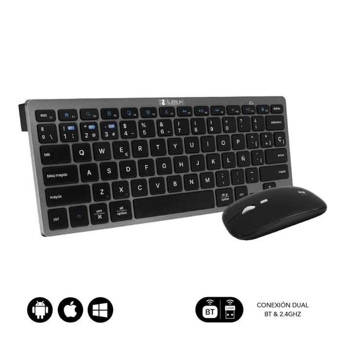clavier et souris Subblim SUBKBC-OCO020 Gris 3 clavier et souris Subblim SUBKBC-OCO020 Gris 3