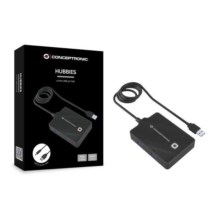 Hub USB Conceptronic 110517107101 Noir 90 cm (1 Unité) 1