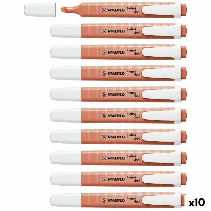 Marqueur fluorescent Stabilo Swing Cool Corail 10 Pièces 3