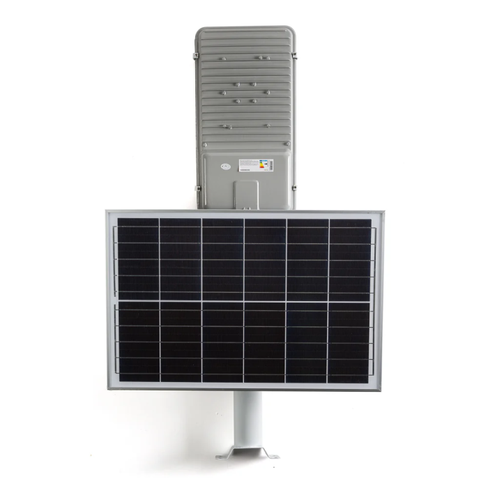 BX3 Farola LED solaire 100W 5000 Lm 6000K IP65 avec détecteur de mouvement et capteur crépusculaire, lampe d'éclairage public autonome