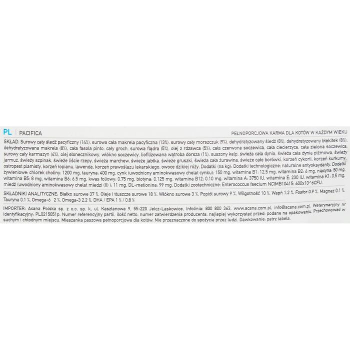 Aliments pour chat Acana Pacifica Poisson 1,8 kg 2