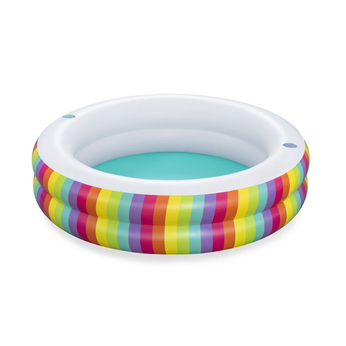 Bestway Piscine Enfant 2 Arceaux Arc-en-ciel 206x206x51cm +6 Ans Jardin 54443 10