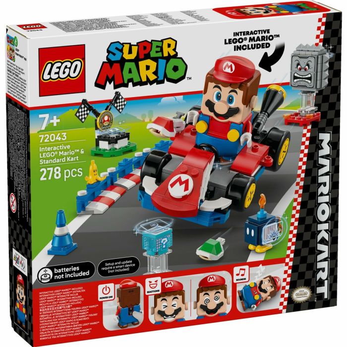 Set de construction Lego 72043 Interactive LEGO Mario and Standard Kart 278 Pièces 12 Set de construction Lego 72043 Interactive LEGO Mario and Standard Kart 278 Pièces 12