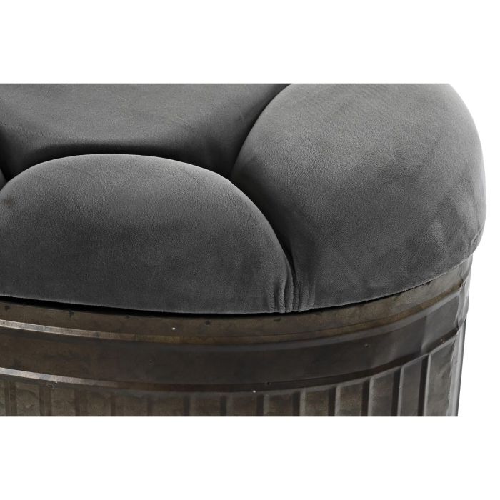 Banquette DKD Home Decor Gris Métal 117 x 42 x 47 cm 2