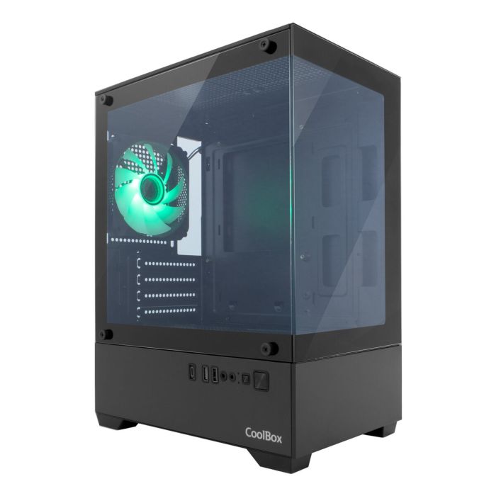 Boîtier ATX semi-tour CoolBox COO-CHA-GM200B-0 Noir Vert 0 Boîtier ATX semi-tour CoolBox COO-CHA-GM200B-0 Noir Vert 0