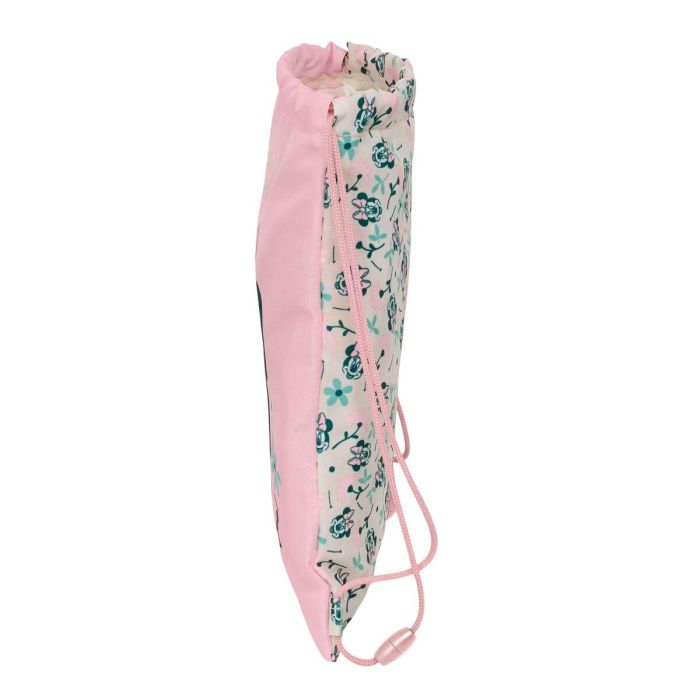 Sac à dos serré par des ficelles Minnie Mouse Minty Rose 26 x 34 x 1 cm 4