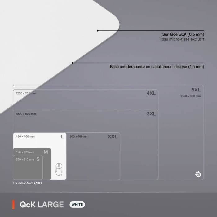 Tapis de Souris SteelSeries Blanc 1