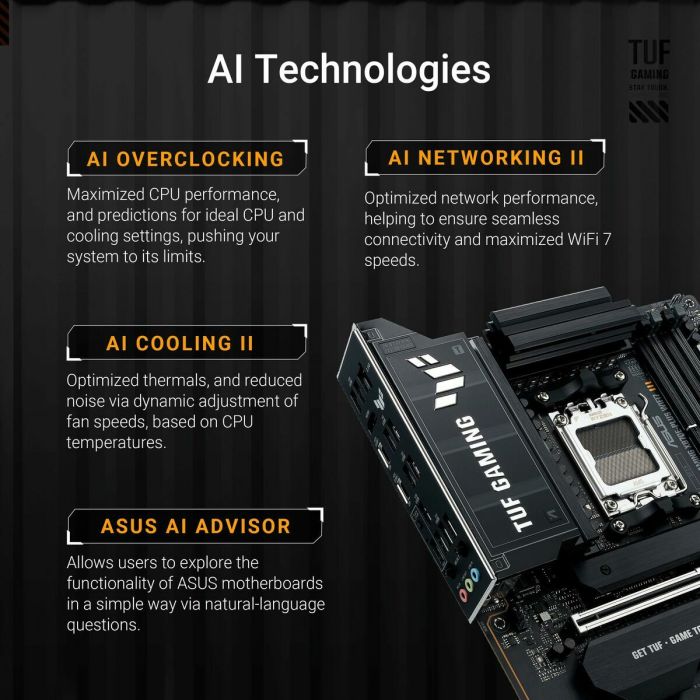 Carte Mère Asus 90MB1M70-M0EAY0 AMD AM5 AMD X870E 16 Carte Mère Asus 90MB1M70-M0EAY0 AMD AM5 AMD X870E 16