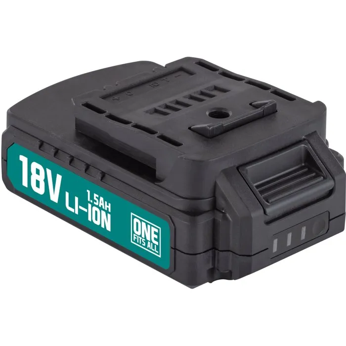 Powerplus Batterie 18 V 1500 mAh avec 3 voyants LED - Compatible gamme One Fits All - Pour outils de bricolage et jardinage Powerplus Batterie 18 V 1500 mAh avec 3 voyants LED - Compatible gamme One Fits All - Pour outils de bricolage et jardinage