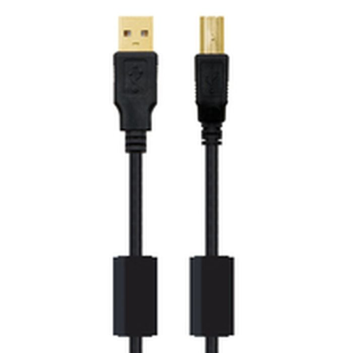 Câble USB 2.0 A vers USB B NANOCABLE 10.01.1203 Noir 3 m (1 Unité) 4 Câble USB 2.0 A vers USB B NANOCABLE 10.01.1203 Noir 3 m (1 Unité) 4