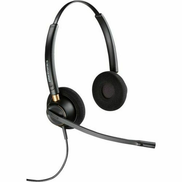 HP 89434-02 Micro-casque Binaural Poly EncorePro 520 avec Fonction Quick Disconnect, Filaire, Appels/Musique, Noir