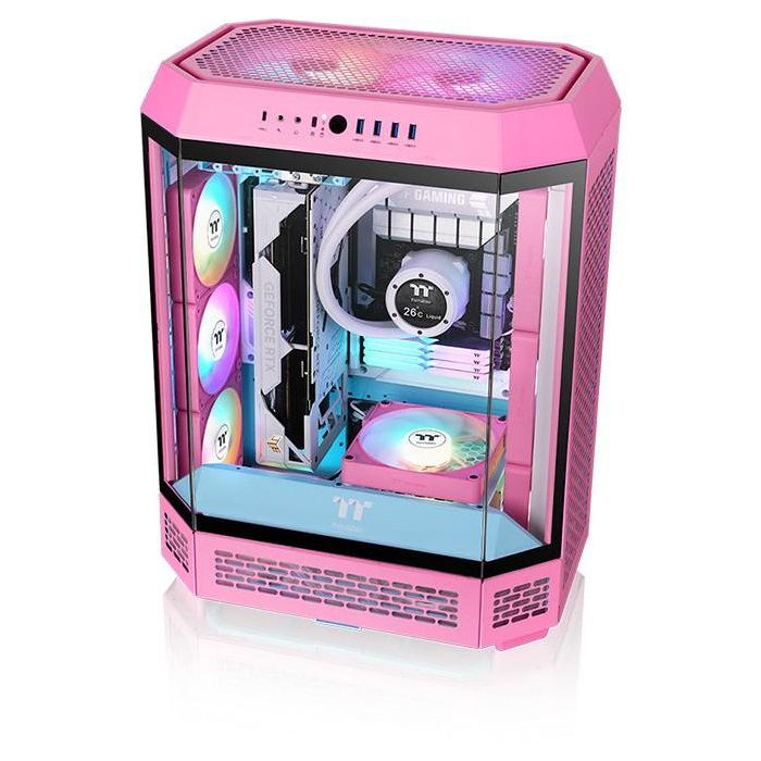 120mm Thermaltake CT120 EX ARGB Sync PC Cooling Fan Pink 3 Pack 5