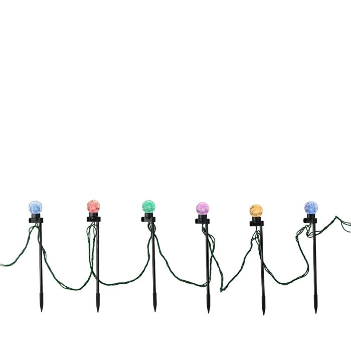 Set de piquets LED de jardin Lumineo Multicouleur 6 W Vert tendre 20 Unités