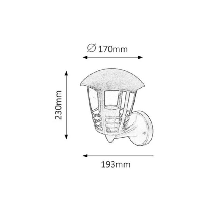 RABALUX Applique Extérieure Marseille 1xE27 IP44 RAB-8618 1