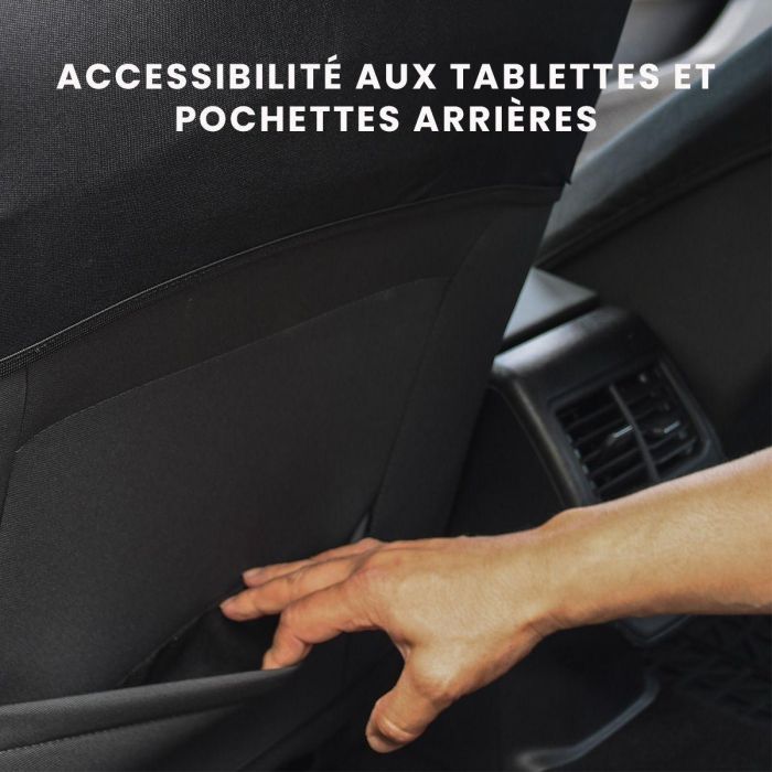 Housses auto - XLCOVER - Non fractionnable - Compatible Airbags - Housses sieges avant, appuis-tete et banquette arriere 4 Housses auto - XLCOVER - Non fractionnable - Compatible Airbags - Housses sieges avant, appuis-tete et banquette arriere 4