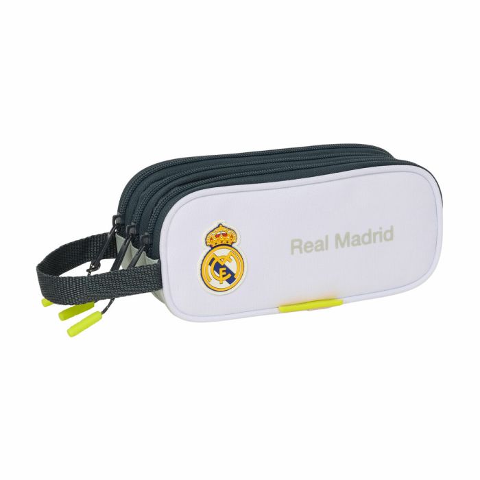 Trousse Fourre-Tout Triple Real Madrid C.F. Blanc 0 Trousse Fourre-Tout Triple Real Madrid C.F. Blanc 0