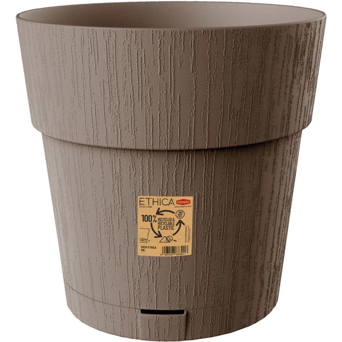 Stefanplast Pot de fleur ETHICA - 40 x h39 cm - 2 L - Avec réserve d'eau - Couleur Taupe Stefanplast Pot de fleur ETHICA - 40 x h39 cm - 2 L - Avec réserve d'eau - Couleur Taupe
