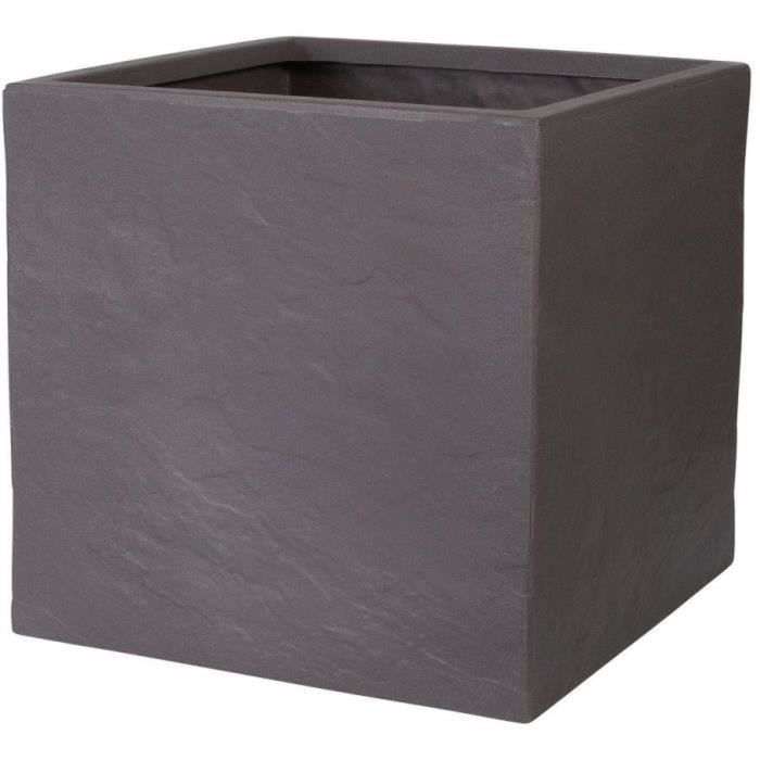 Strata Pot Carré Hendida L Ø 38,5cm x 46,5cm H Couleur Cendrée STR5021711060423