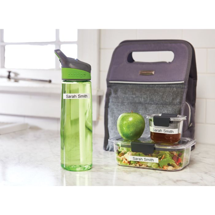 Ruban Laminé pour Etiqueteuses Dymo 91200 12 mm LetraTag® Blanc Noir (10 Unités) 1