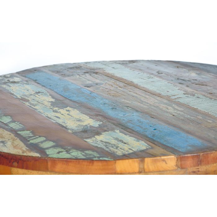 GINER Y COLOMER - Table à manger extensible en bois d'acacia massif avec pieds en fer noir, modèle artisan recyclé 2 GINER Y COLOMER - Table à manger extensible en bois d'acacia massif avec pieds en fer noir, modèle artisan recyclé 2