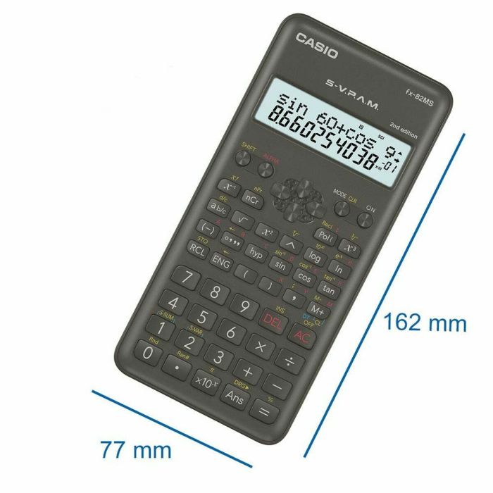 Calculatrice scientifique Casio FX-82 MS2 Noir Gris foncé Plastique 3 Calculatrice scientifique Casio FX-82 MS2 Noir Gris foncé Plastique 3