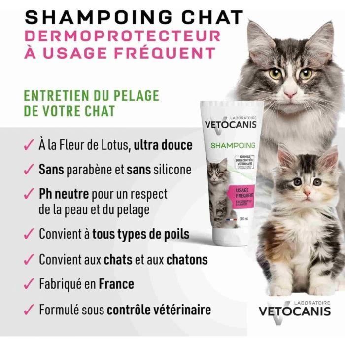 Shampoing pour animaux de compagnie Vetocanis Mousse Floral 300 ml 6