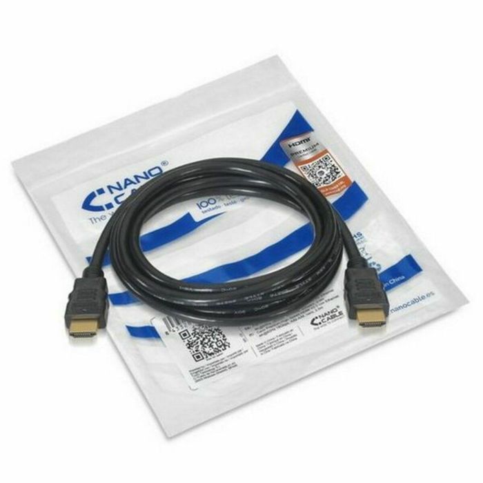 Câble HDMI NANOCABLE 10.15.3600 V2.0 4K 0,5 m Noir 50 cm 1