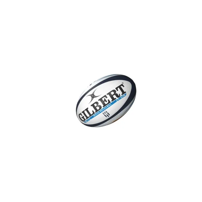 Gilbert - Ballon de rugby réplique Agen - Taille 5 - Lot de 5 - Pour entraînement et collection