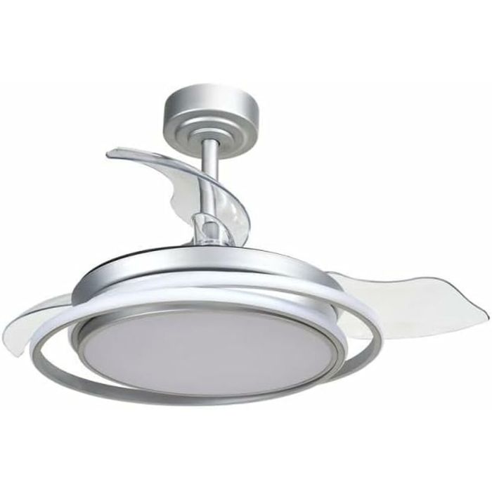Ventilateur de Plafond CristalRecord Argenté 40 W Ø 40 cm 5 Ventilateur de Plafond CristalRecord Argenté 40 W Ø 40 cm 5