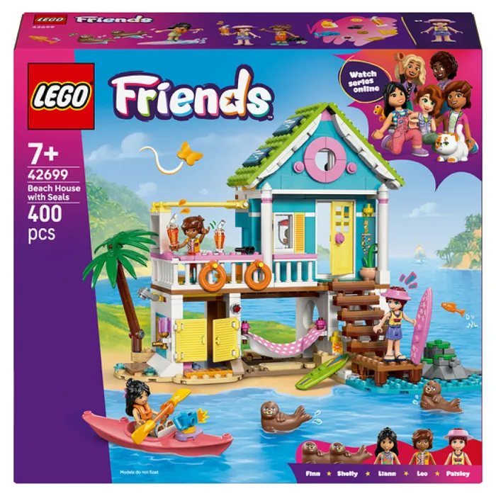 LEGO Friends 42699 - Maison de Plage avec Phoques, Jeu de Construction 3 Mini-Poupées et Accessoires - à Partir de 7 Ans LEGO Friends 42699 - Maison de Plage avec Phoques, Jeu de Construction 3 Mini-Poupées et Accessoires - à Partir de 7 Ans