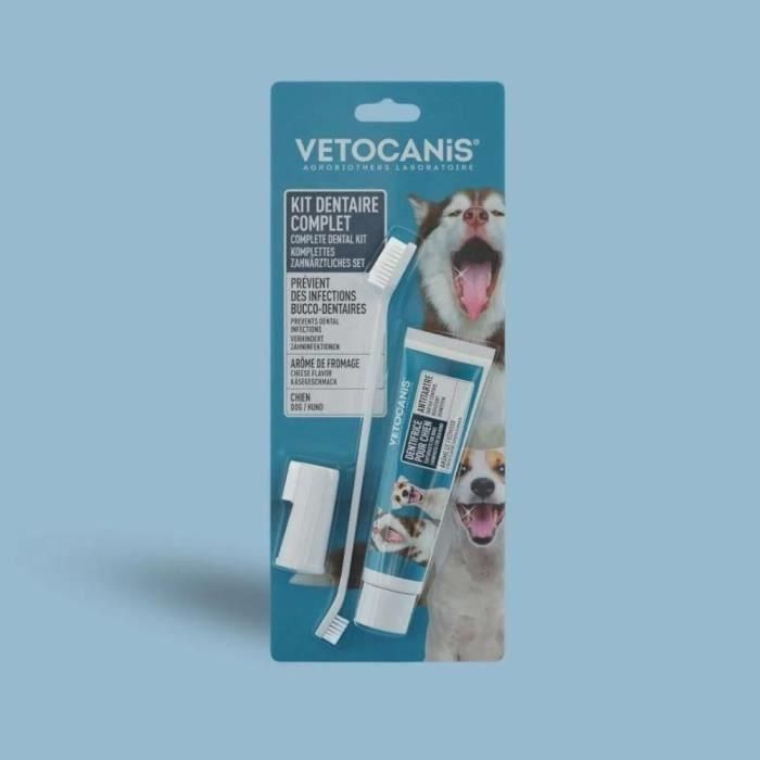 Kit Dentaire Chien - VETOCANIS - Hygiene dentaire avec Brosse a Dents, Biscuit Aromatisé, Dentifrice 3 Kit Dentaire Chien - VETOCANIS - Hygiene dentaire avec Brosse a Dents, Biscuit Aromatisé, Dentifrice 3