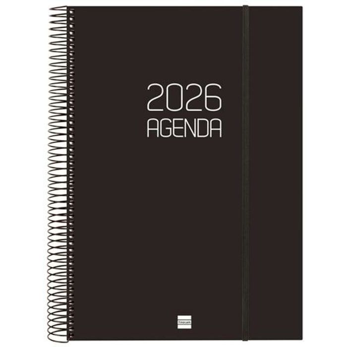 Agenda Finocam OPAQUE Noir A4 21 x 29,7 cm 2026