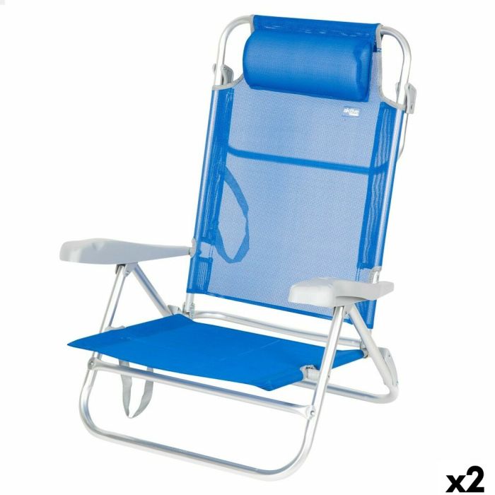 Chaise de Plage Aktive 47 x 82 x 49 cm (2 Unités)