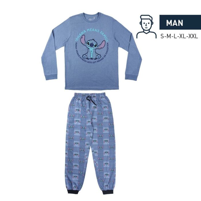 Pyjama Stitch Homme Bleu (Adultes) 10