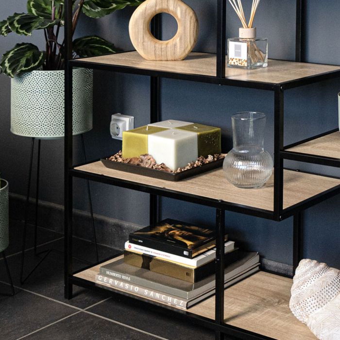 Table d'appoint Vinthera Moa Noir Beige 100 x 90 x 34 cm 1