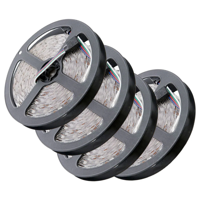Pack 4 Tiras LED 72W 4200Lm SMD5050 12VDC IP33 x5M 40.000H [PL-219012-RGB-IP33-PK4-AP] 2