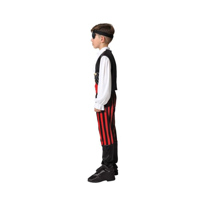 Déguisement de Pirate Bucanier pour Garçon 10-12 Ans - Ensemble avec Chemise, Pantalon, Ceinture et Foulard