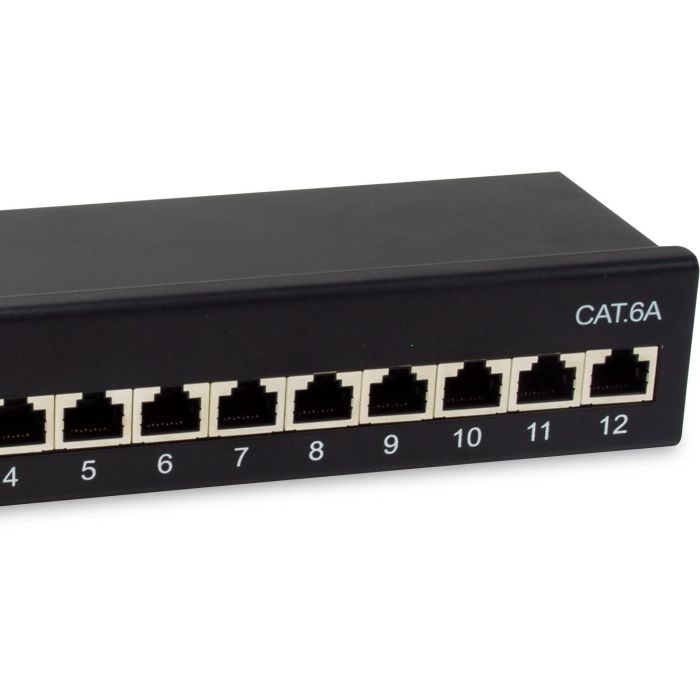 Equip Patchpanel 12x RJ45 Cat6A FTP 1HE Premium schwarz 3