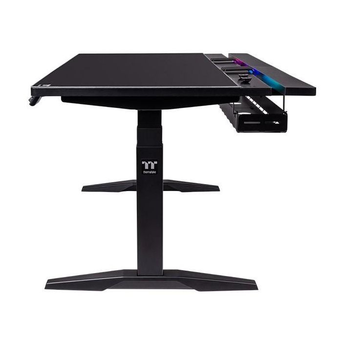 Thermaltake G700 Bureau Gaming RGB avec Réglage de Hauteur - Plateau en Particules 160 x 88.7 cm, Capacité 130 kg, Rétroéclairage LED Rouge/Vert/Bleu