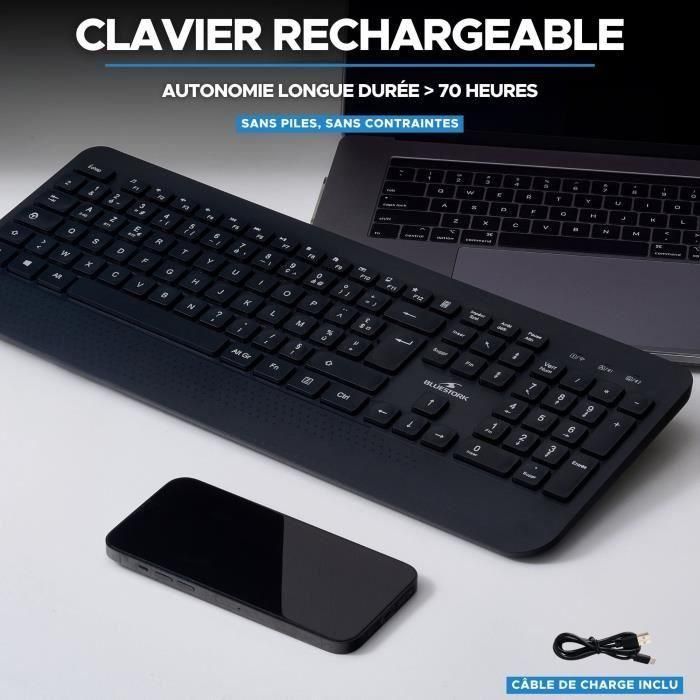 Clavier sans fil - Touches creusées ergonomiques - BLUESTORK - Office R2 - AZERTY 4