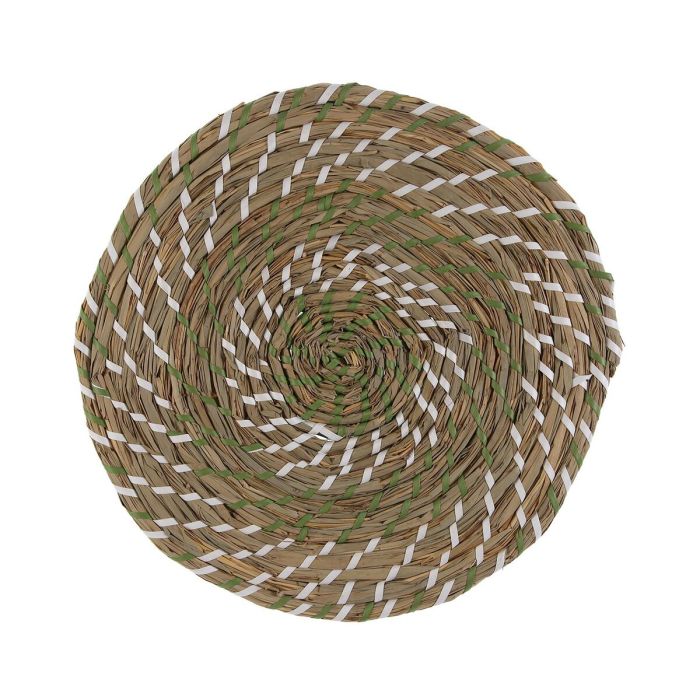 Dessous de plat Versa Blanc Vert Textile Jacinthe d'eau 38 cm