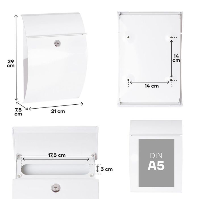 Boîte aux lettres Arregui Blanc Acier 1