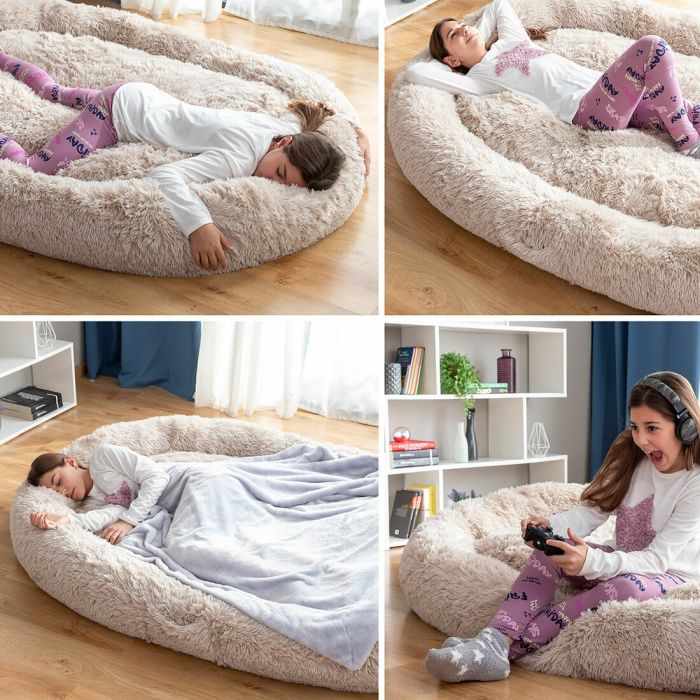 Lit de Chien pour Humains | Human Dog Bed XXL InnovaGoods Beige 15